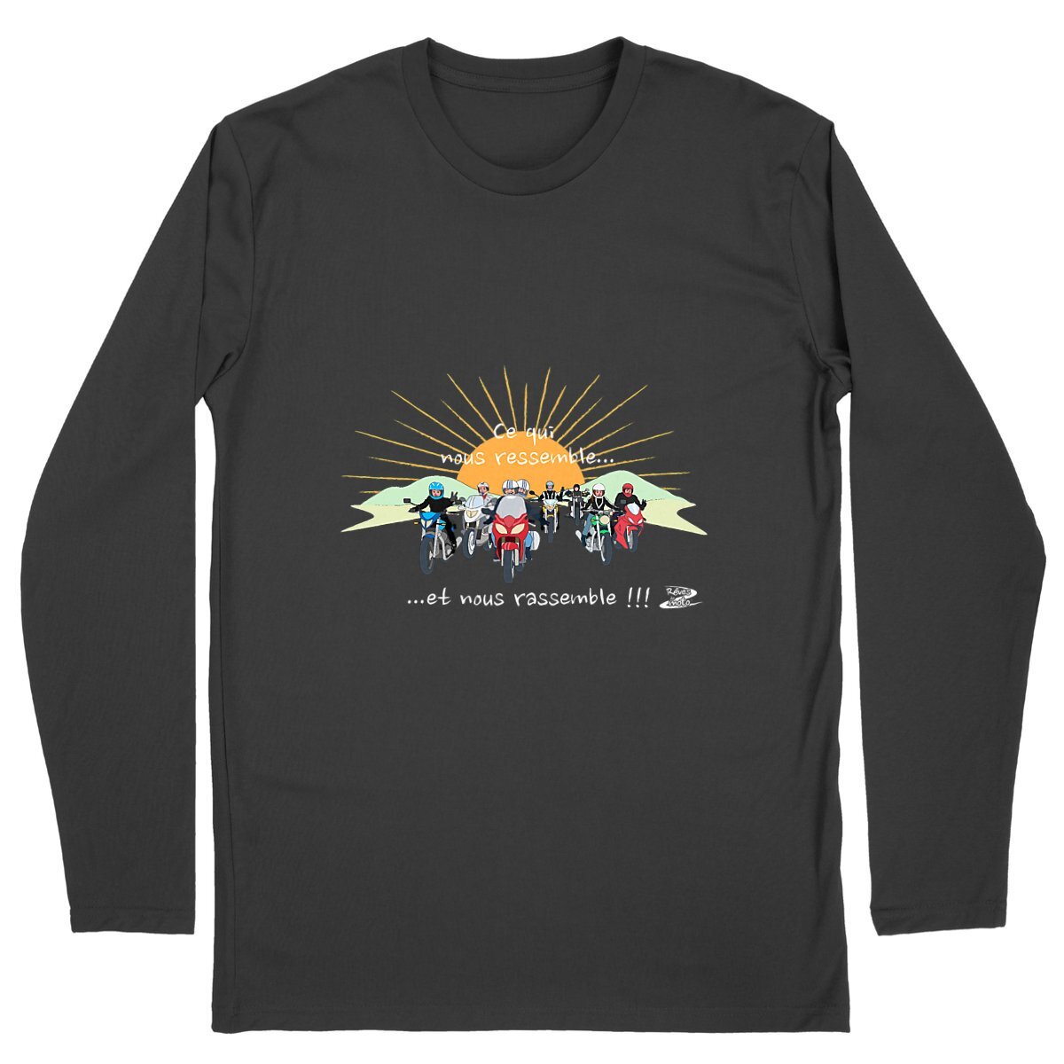 T-shirt Homme manches longues Premium - La Famille Motards