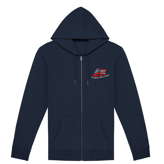Sweat à capuche zippé unisexe - Premium Plus - Logo